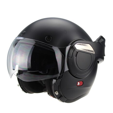 Helm Duraleu Nero Opaco F242 Reverse 