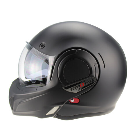 Helm Duraleu Nero Opaco F242 Reverse 