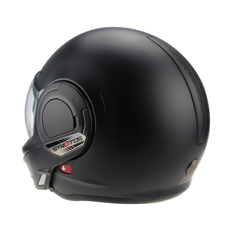 Helm Duraleu Nero Opaco F242 Reverse 