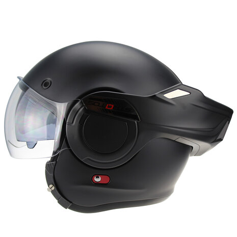 Helm Duraleu Nero Opaco F242 Reverse 